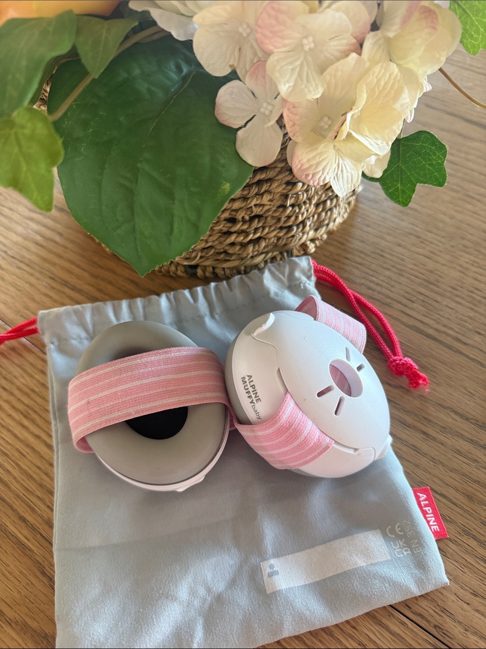Infant Alpine Pink and White Kids Over-Ear Headphones